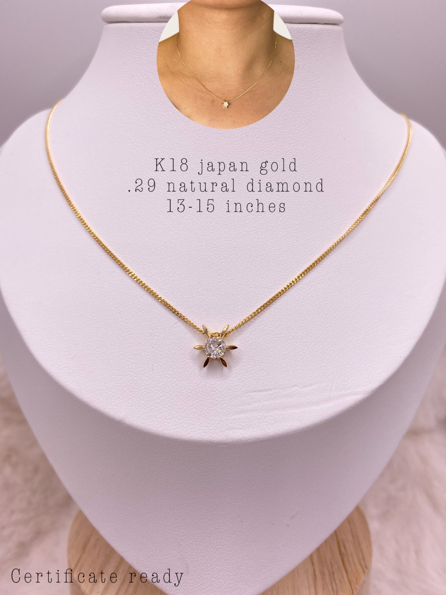 18ct natural diamond necklace