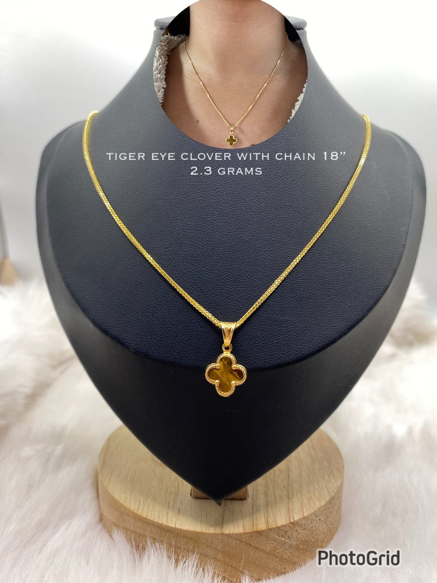 18k clover necklace