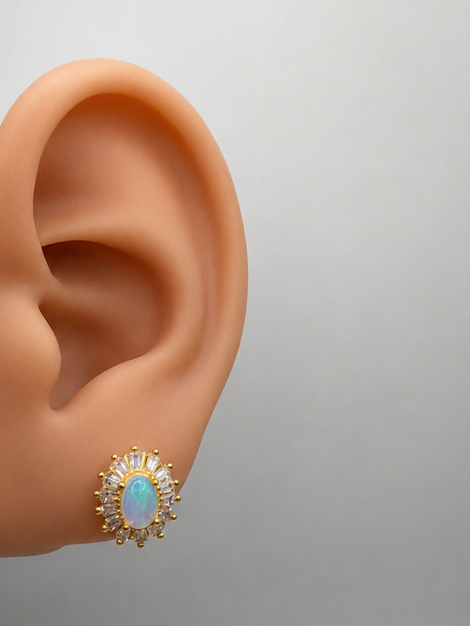 Opal earrings