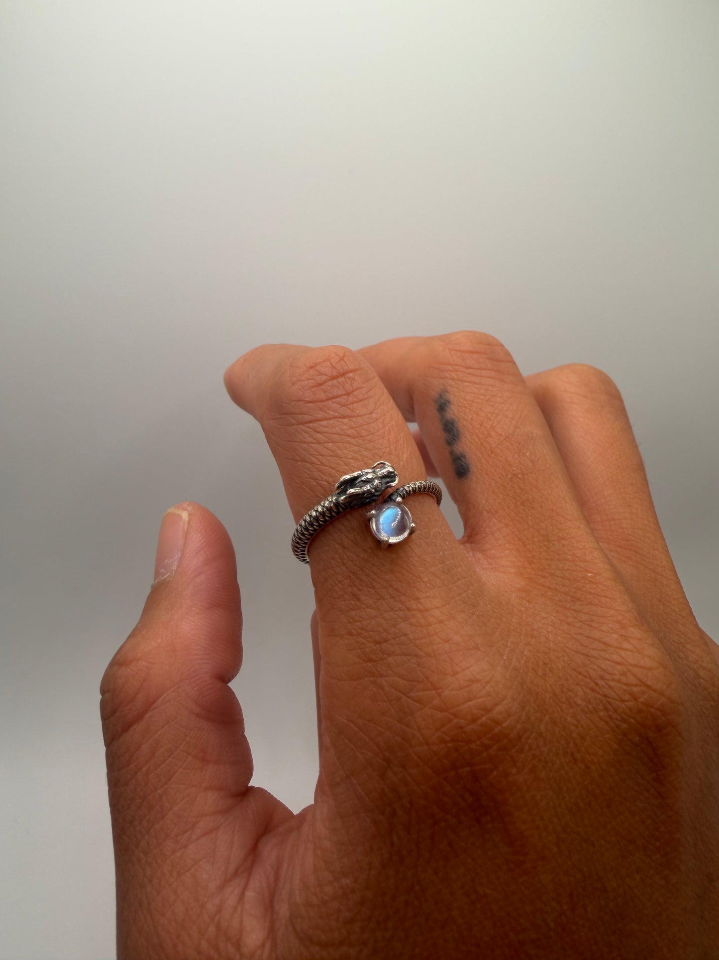 moonstone dragon ring