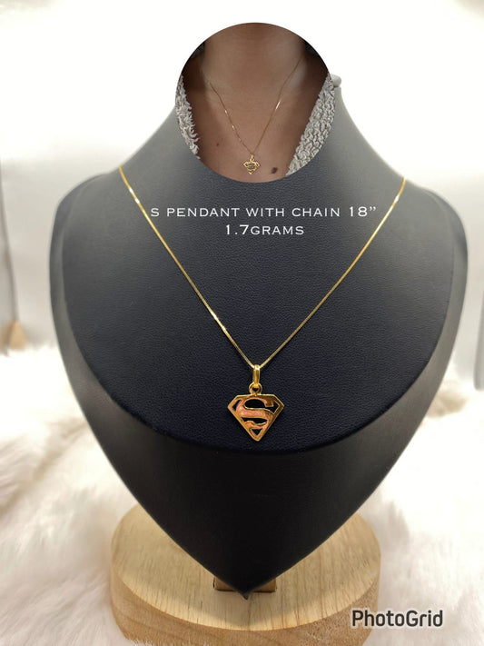 18k S necklace