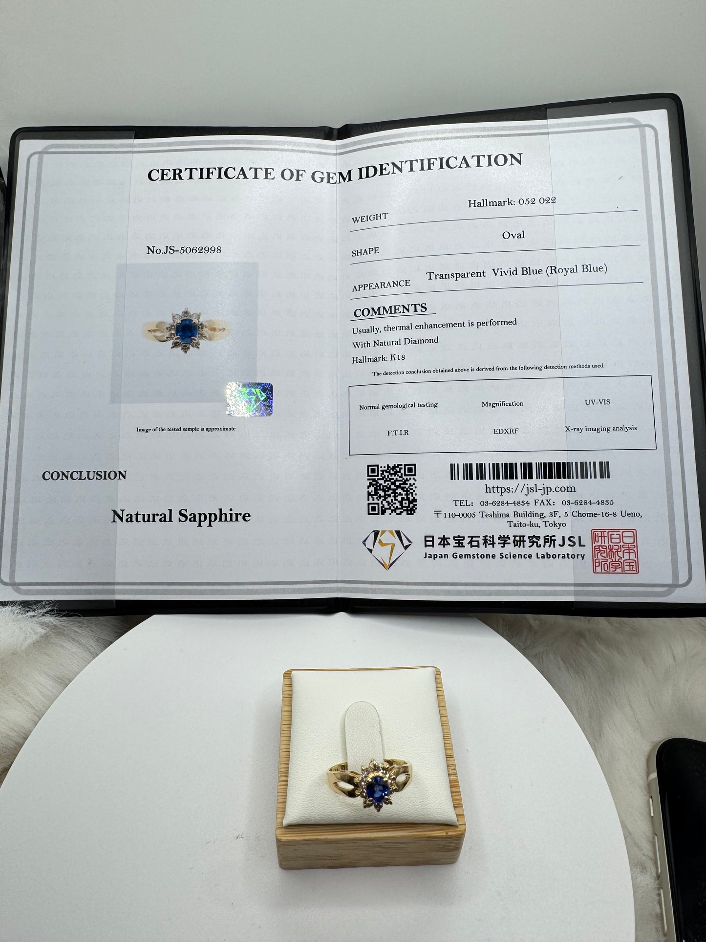 Sapphire ring ( size 5 )