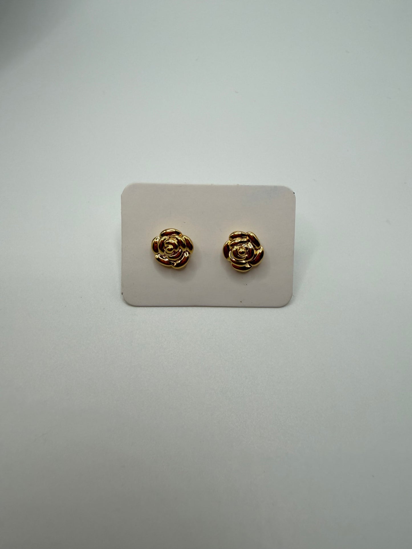 HK setting k18 rose earrings