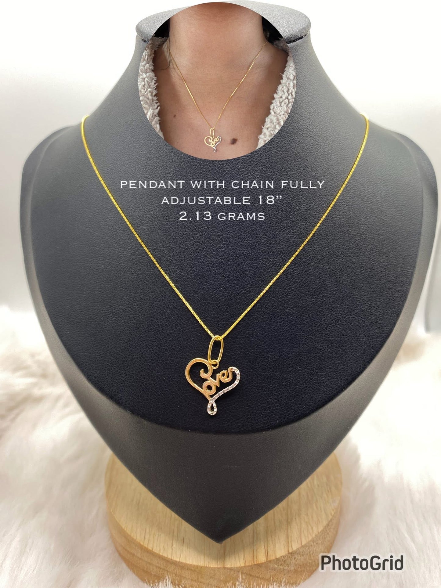 18k love necklace