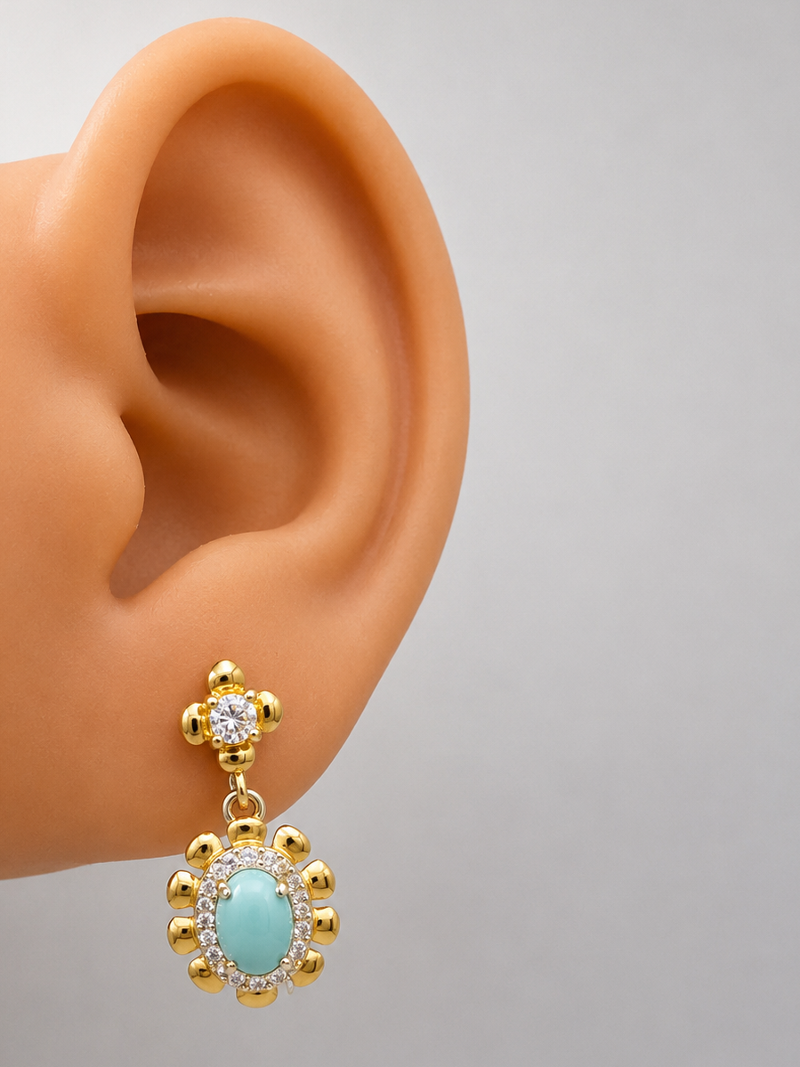 turquoise dangling ( s925 )