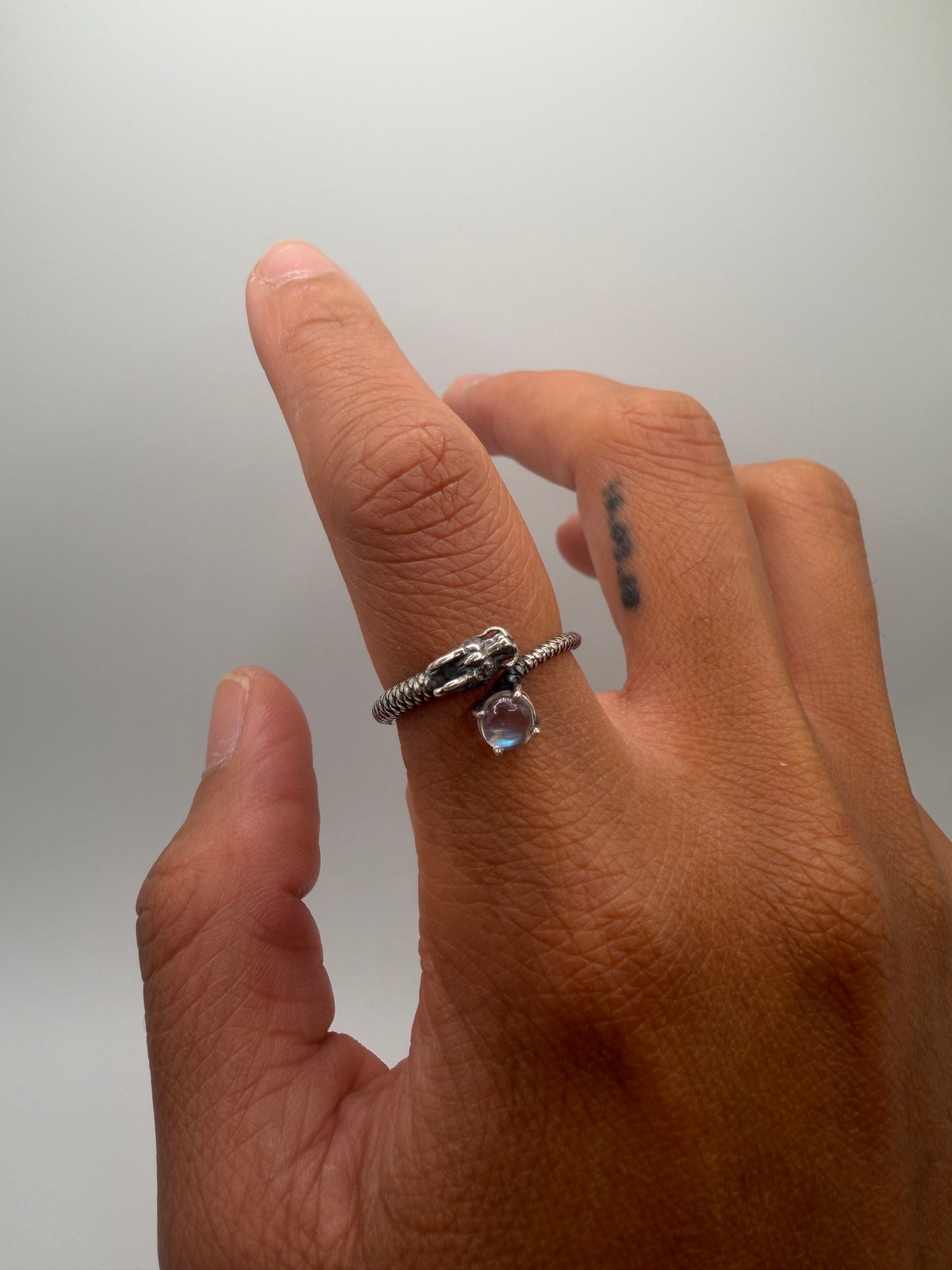 moonstone dragon ring