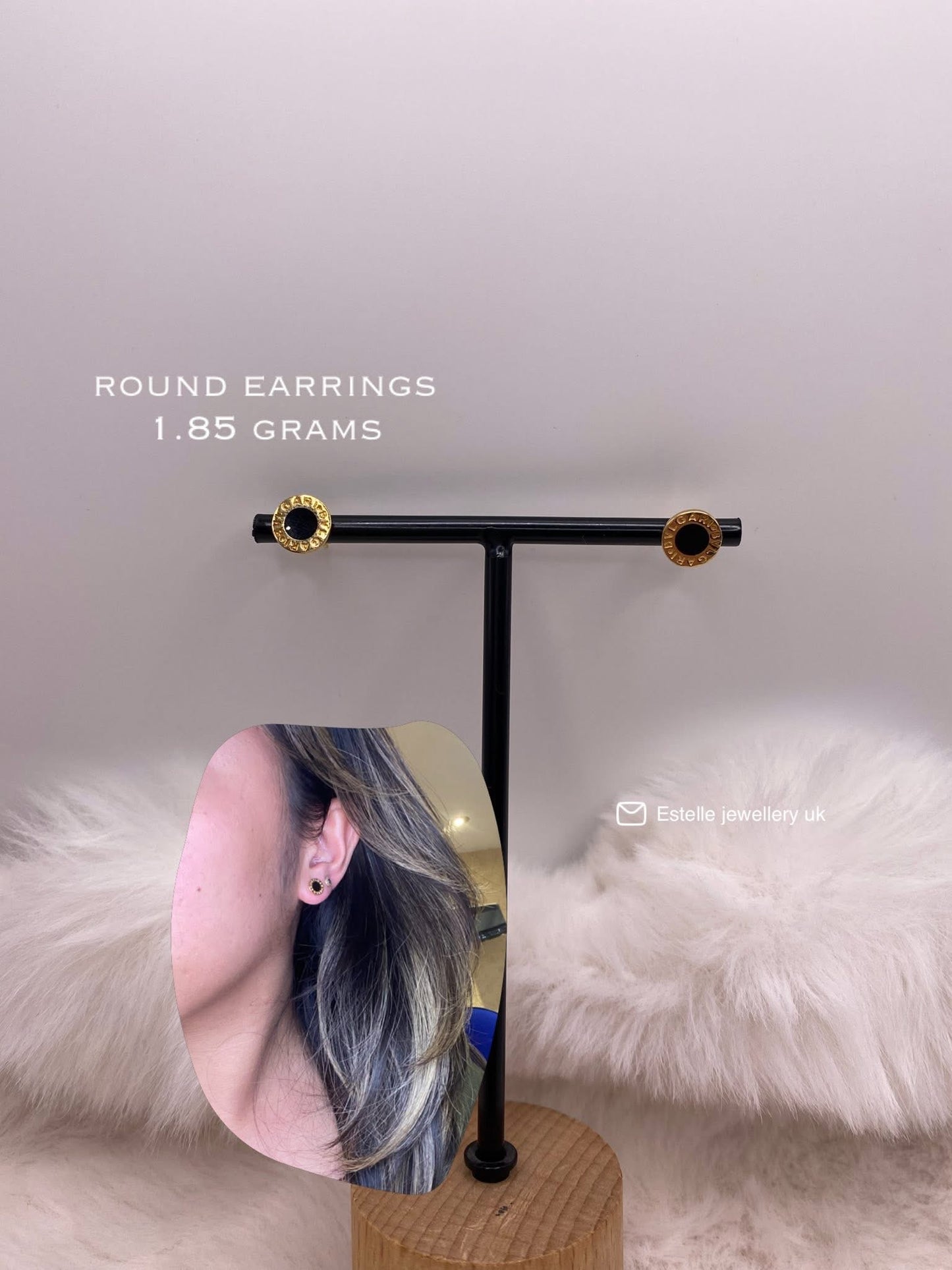 Roung earrings 18k