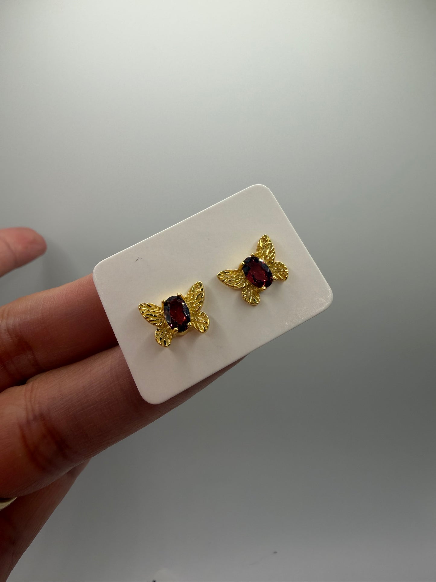 garnet earring
