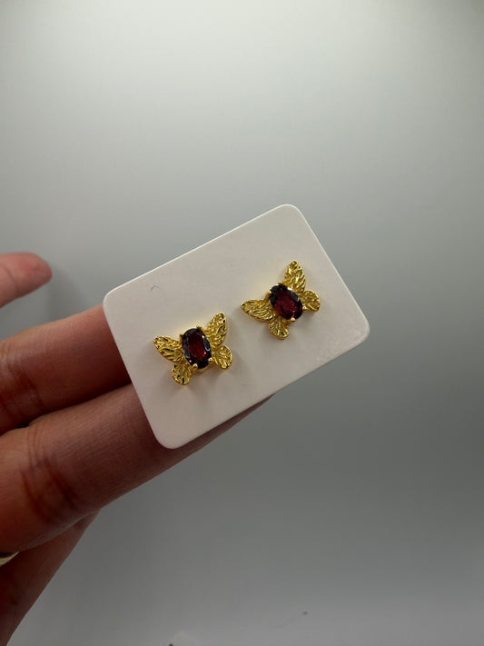 garnet earring