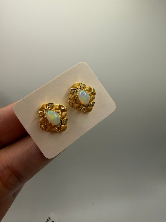 Opal earrings