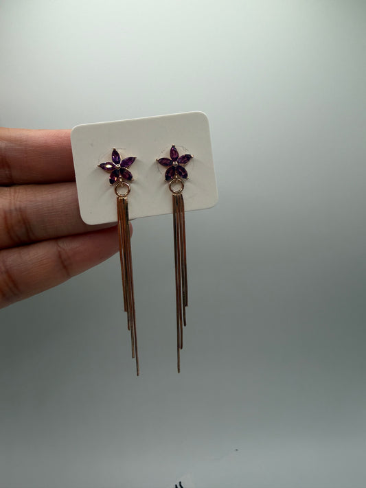garnet dangling earrings