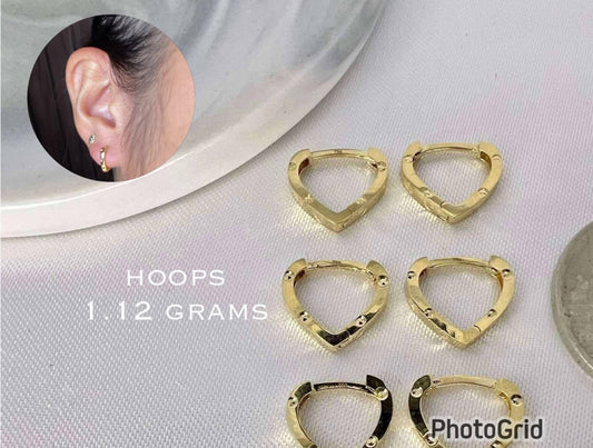 18k hoops