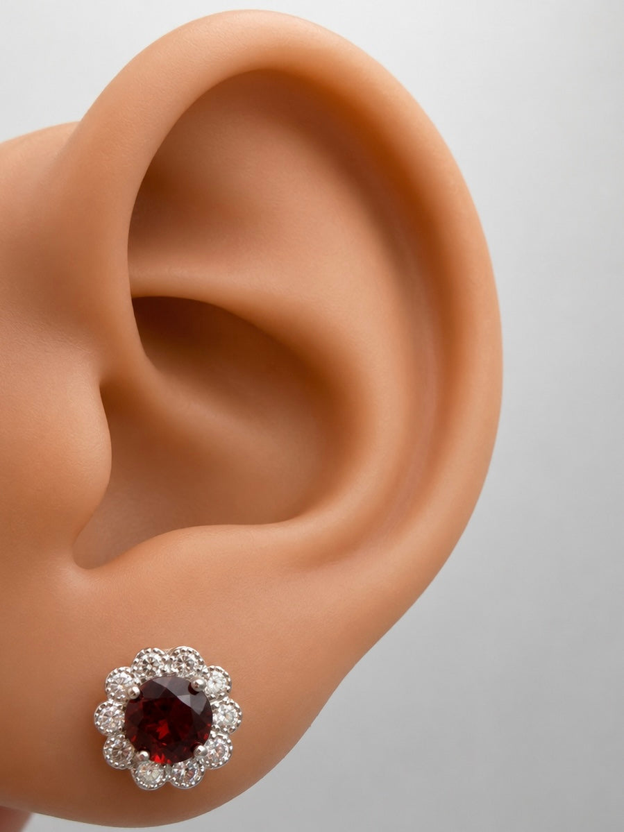Garnet earrings