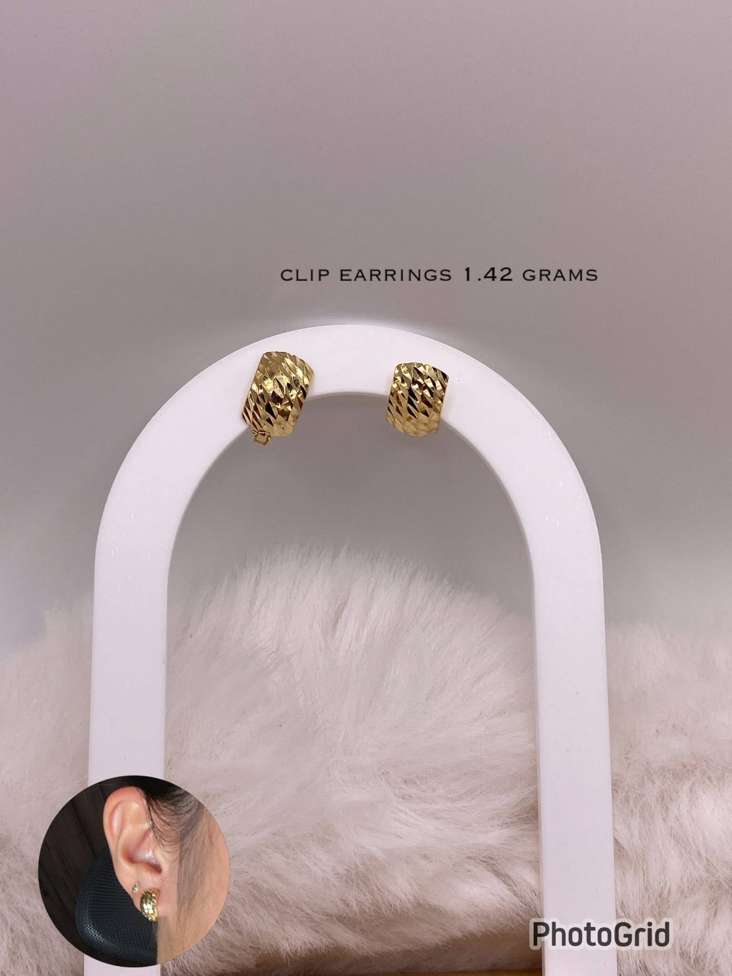 18k clip earrings