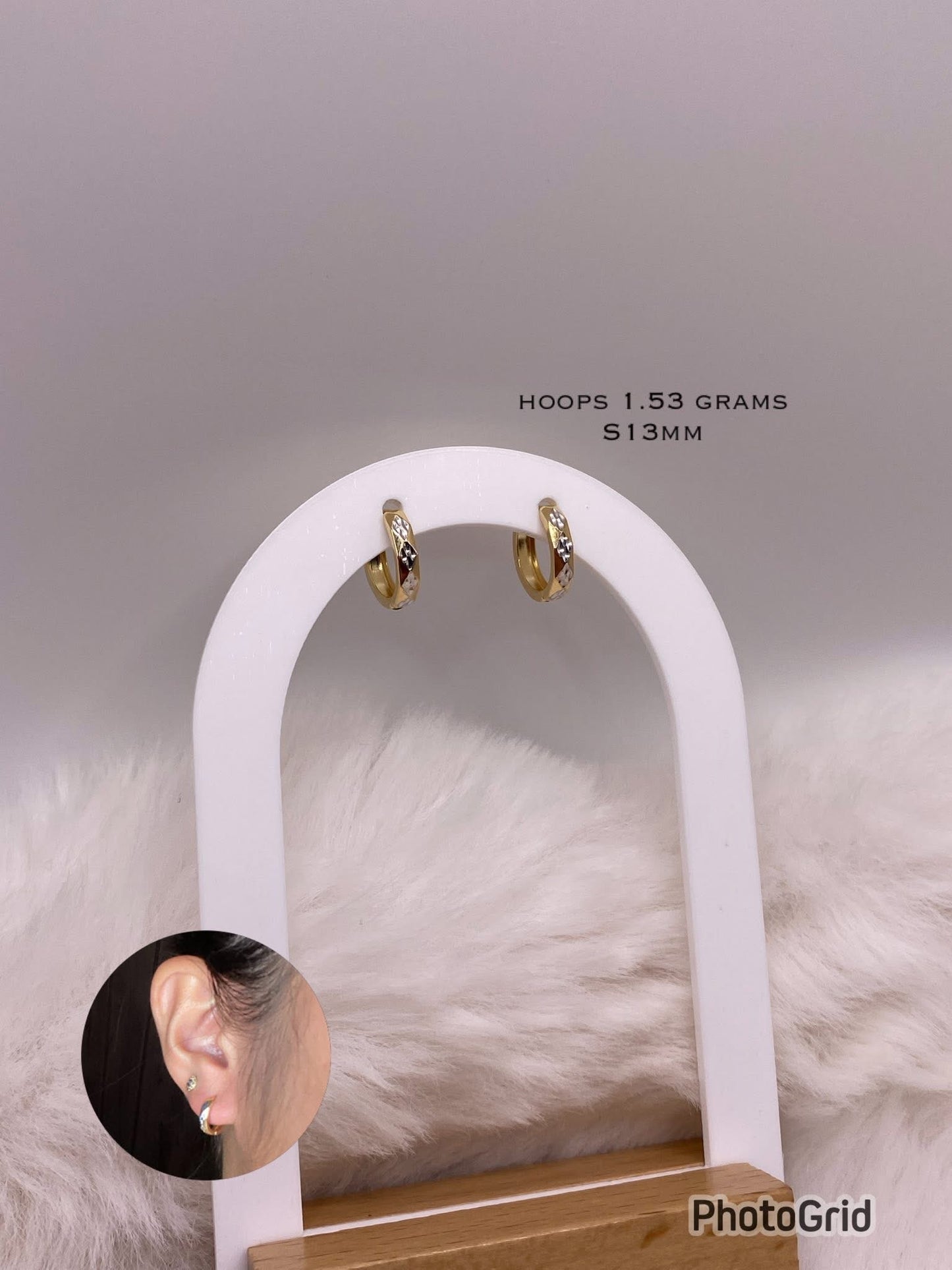 18k hoops