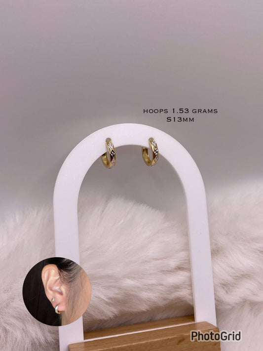 18k hoops