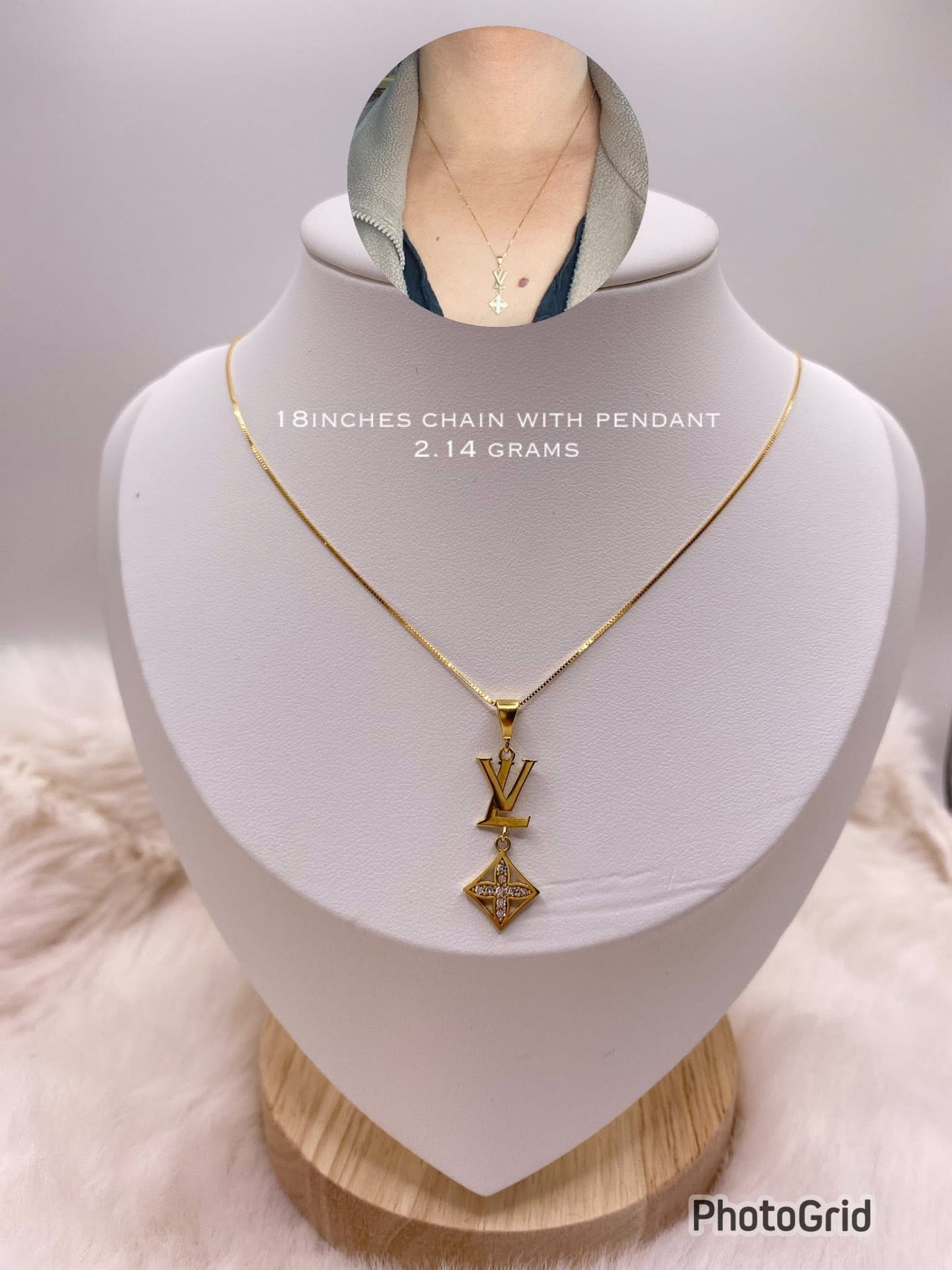 18k necklace with pendant