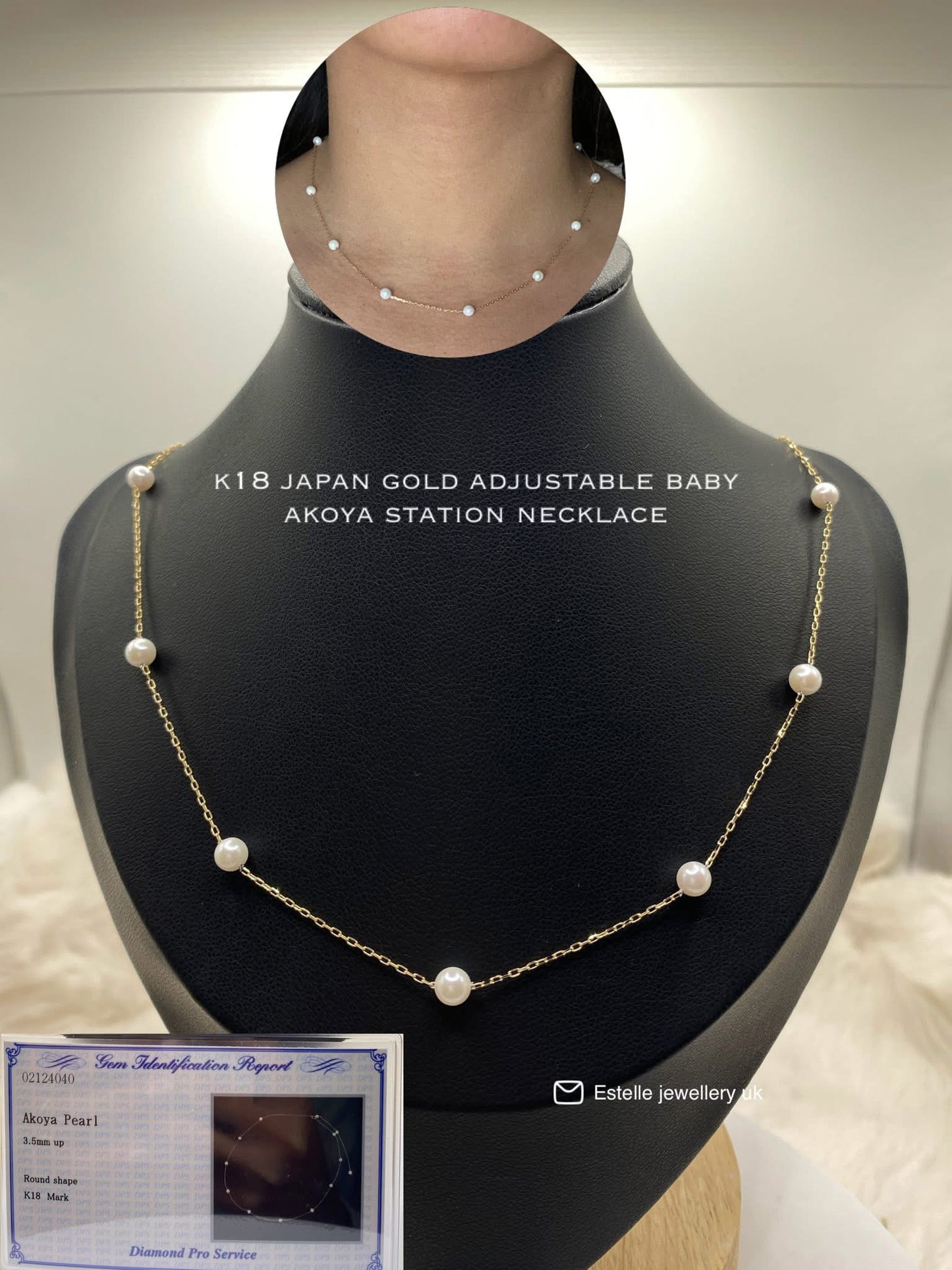 K18 gold akoya pearl
